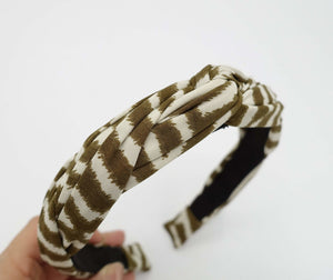 veryshine.com Accessories zebra print 2 strand crossed round braided headband for women