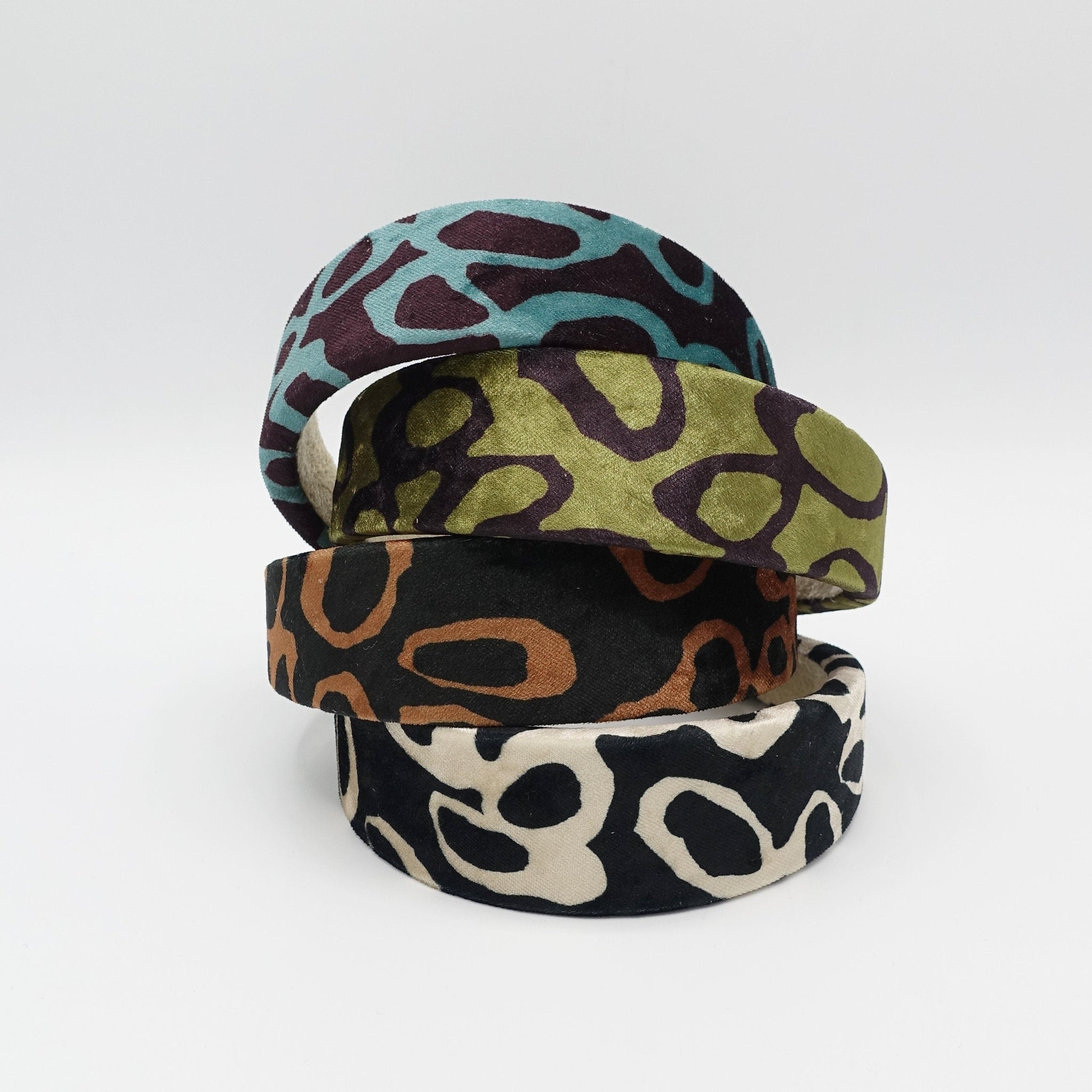 veryshine.com animal print velvet padded headband Autumn Winter hair accessory for women