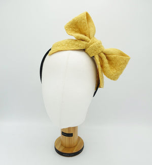 veryshine.com Baby & Kids Yellow Teddy bow knot headband black hairband cute hair accessory for women