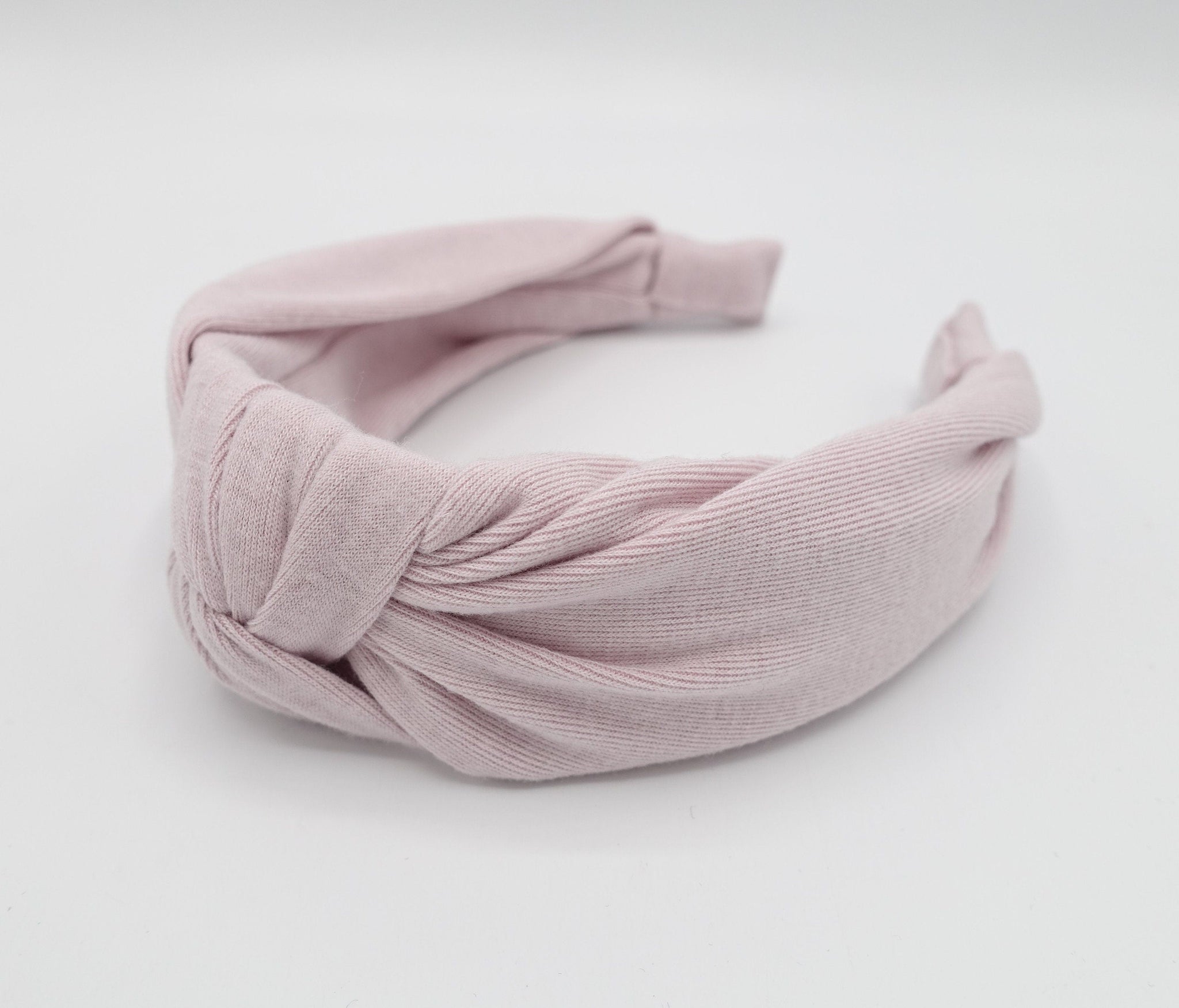 veryshine.com Baby pink casual cotton top knot headband basic hairband for women