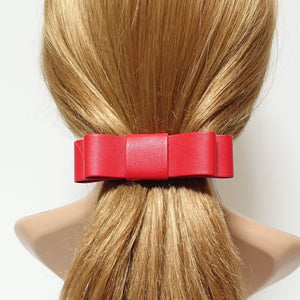 veryshine.com Barrette (Bow) Artificial Leather Bow Hair Slide French Barrette Women Hair Accessory