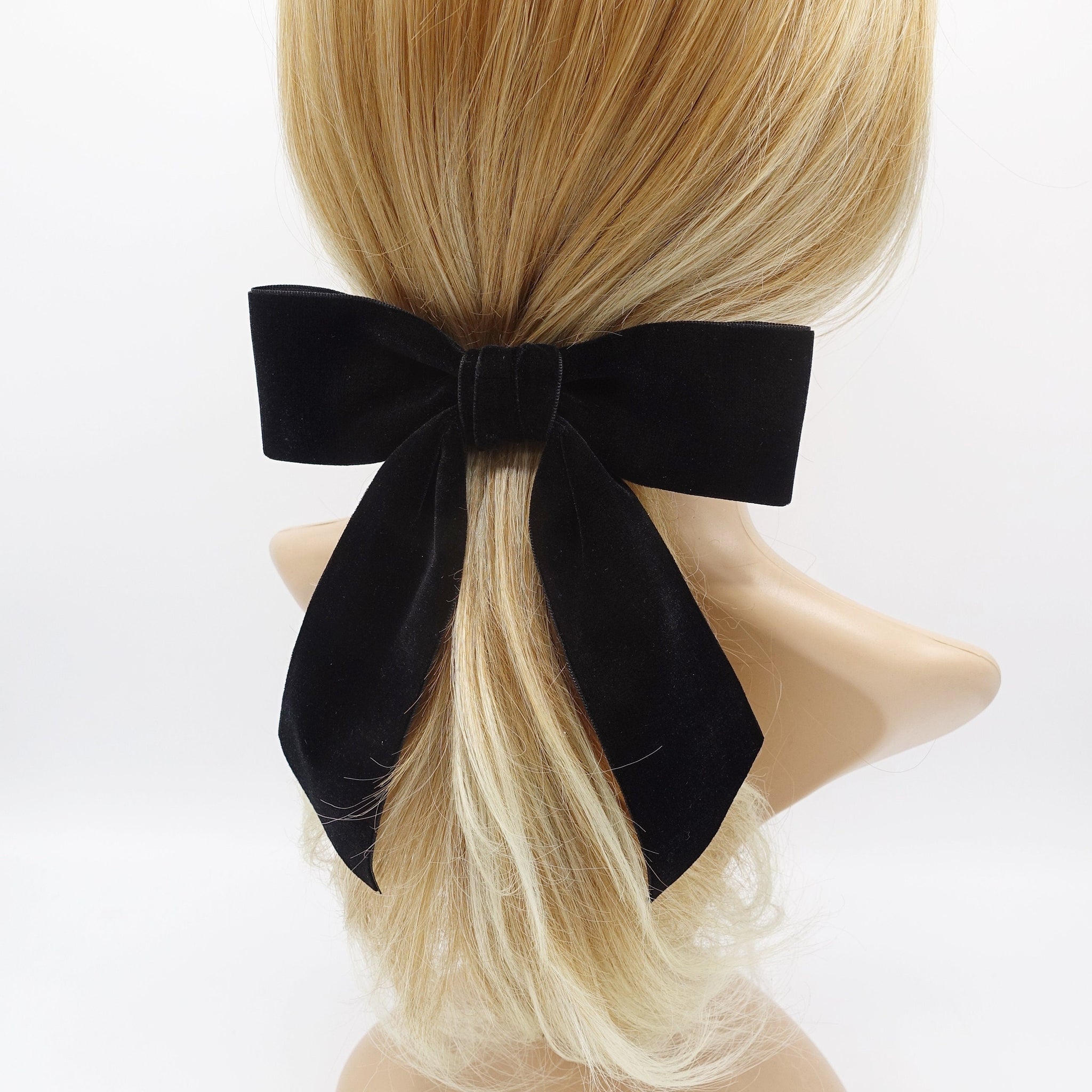 black velvet hair bow 
