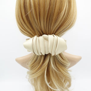 veryshine.com Barrette (Bow) Beige satin stacked hair bow for women