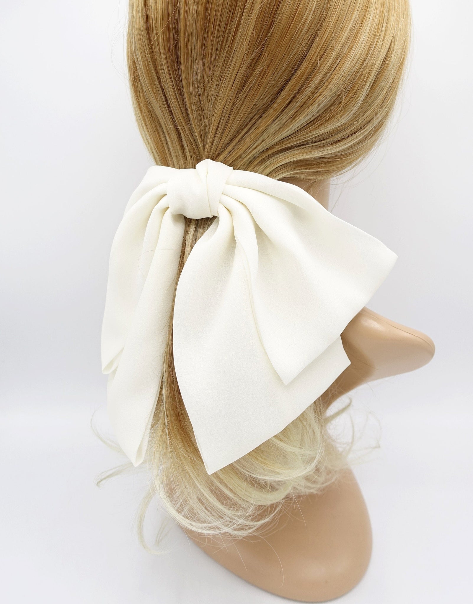 veryshine.com Barrette (Bow) big hair bow, drape hair bow, chiffon hair bow for women
