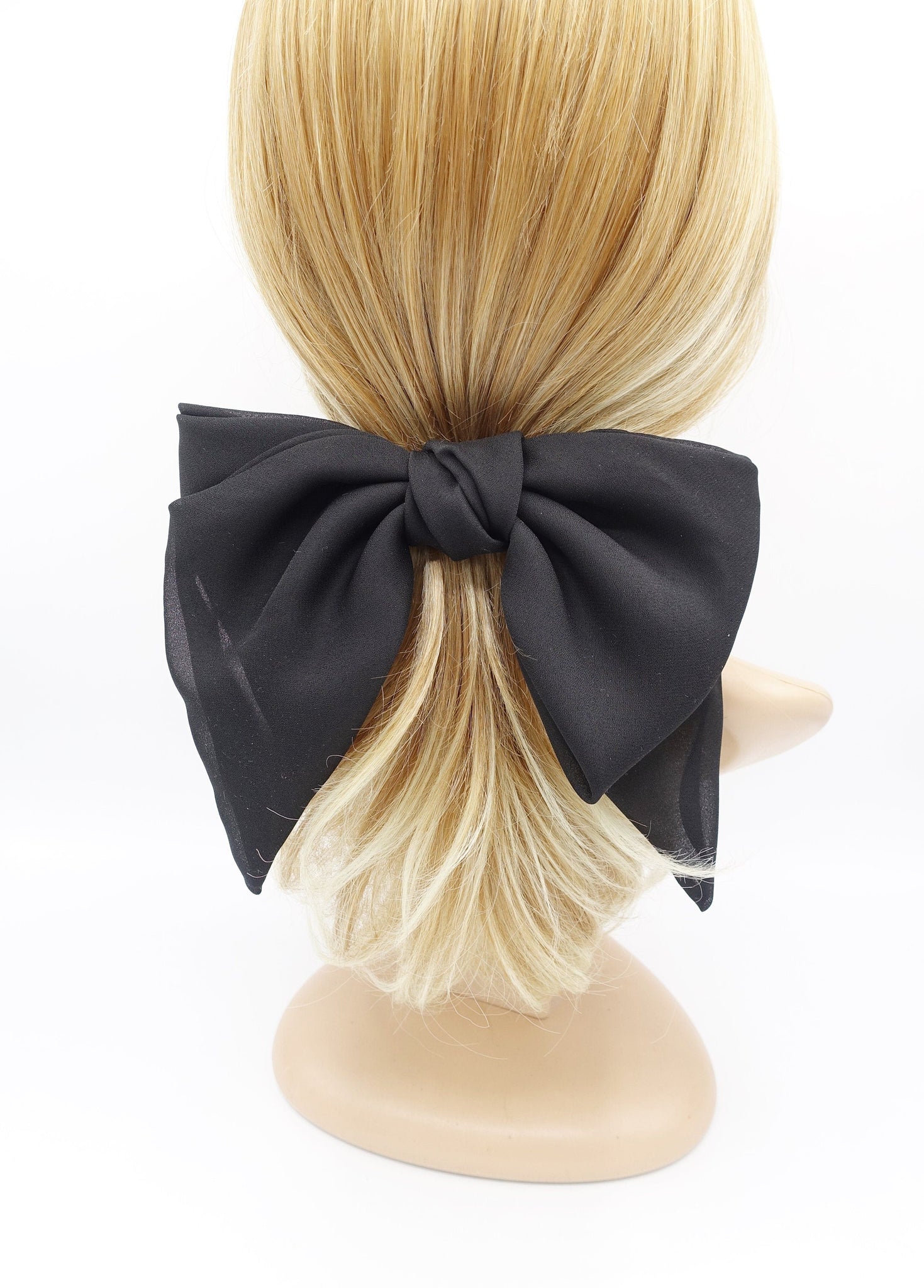 veryshine.com Barrette (Bow) Black chiffon hair bow, Aura hair bow, must-have hair bows for women