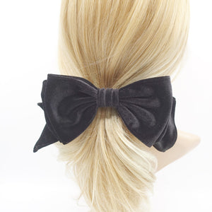 veryshine.com Barrette (Bow) Black double layered velvet hair bow stylish hair hair accessory for women
