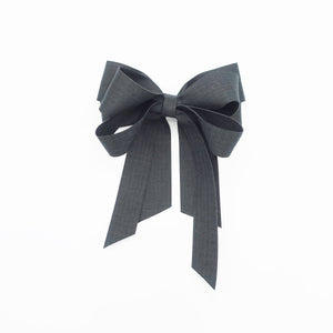 veryshine.com Barrette (Bow) Black herringbone multi wing hair bow hair accessory for women