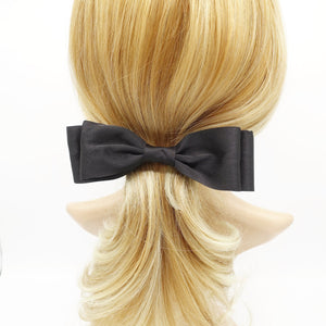 veryshine.com Barrette (Bow) Black narrow hair bow layered Autumn hair bow barrette for women
