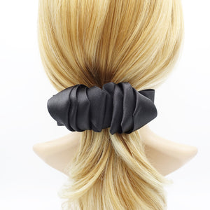 veryshine.com Barrette (Bow) Black satin stacked hair bow for women