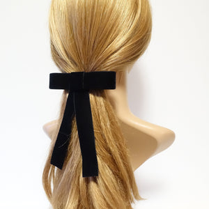 veryshine.com Barrette (Bow) Black Velvet bow simple stylish black velvet hair accessory 0.98 inch width