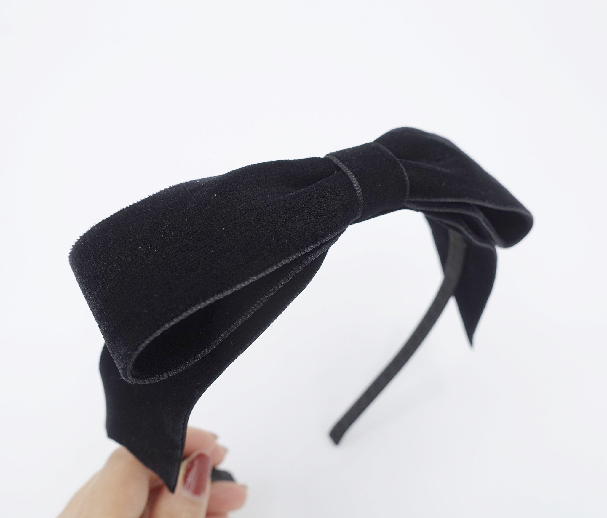 veryshine.com Barrette (Bow) black velvet hair bow headband VeryShine retro hair accessory for women