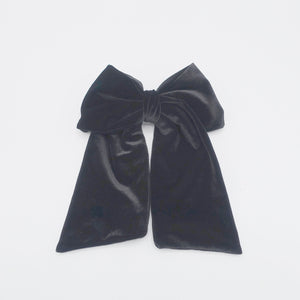 veryshine.com Barrette (Bow) Black velvet hair bow medium large sized hair accessory for women