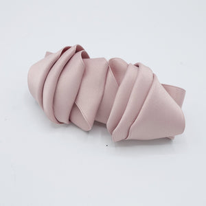 veryshine.com Barrette (Bow) Blush pink satin stacked hair bow for women
