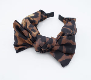 veryshine.com Barrette (Bow) Bow knot headband satin leopard print hair bow headband collection women hair accessories