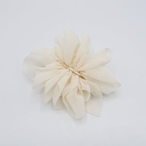 veryshine.com Barrette (Bow) chiffon flower barrette, ruffle flower barrette, cute hair accessory for women