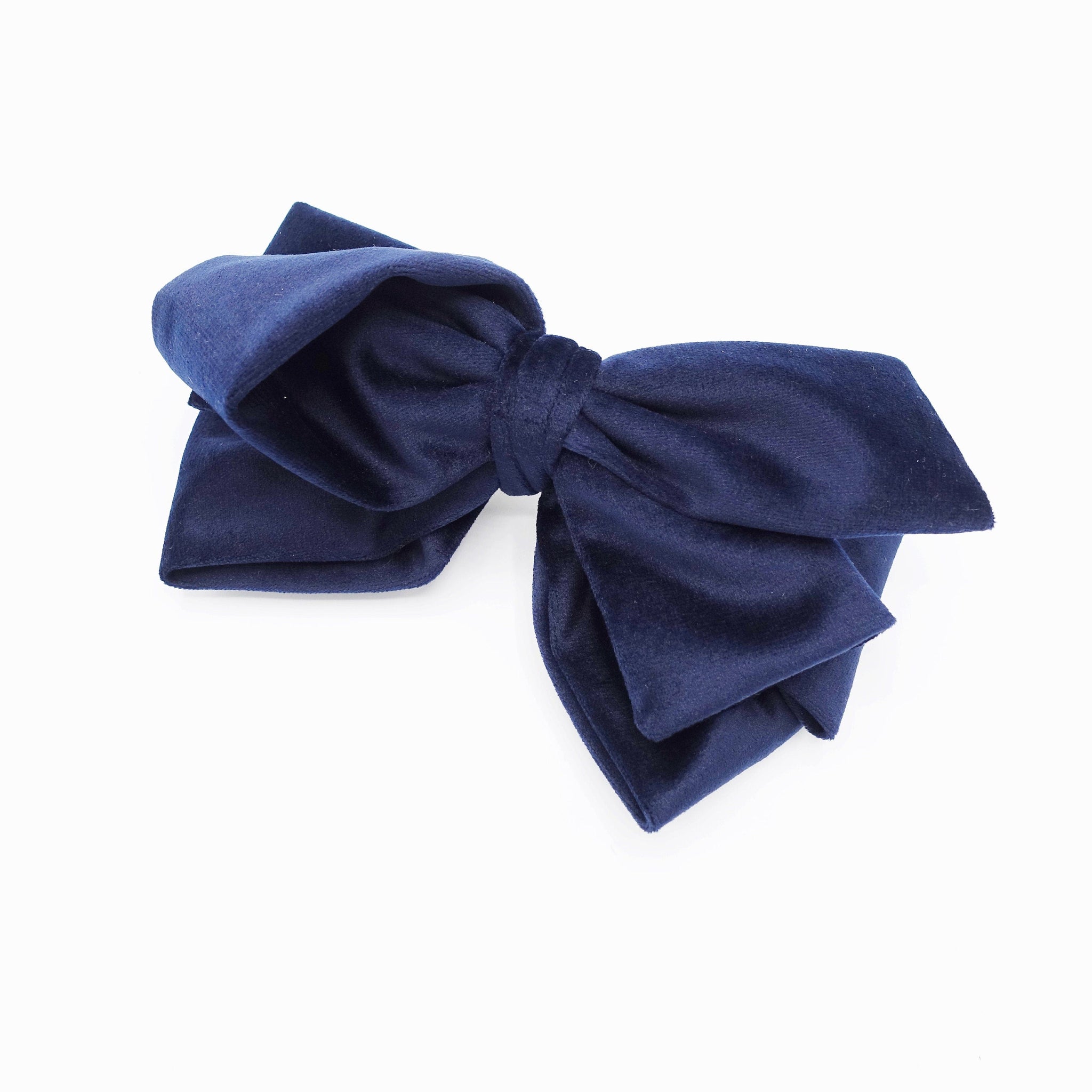 veryshine.com Barrette (Bow) cotton velvet hair bow asymmetric style pattern women hair accessory