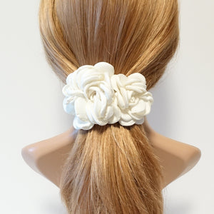 veryshine.com Barrette (Bow) Cream two wild rose flower decorated french hair barrette women hair accessory
