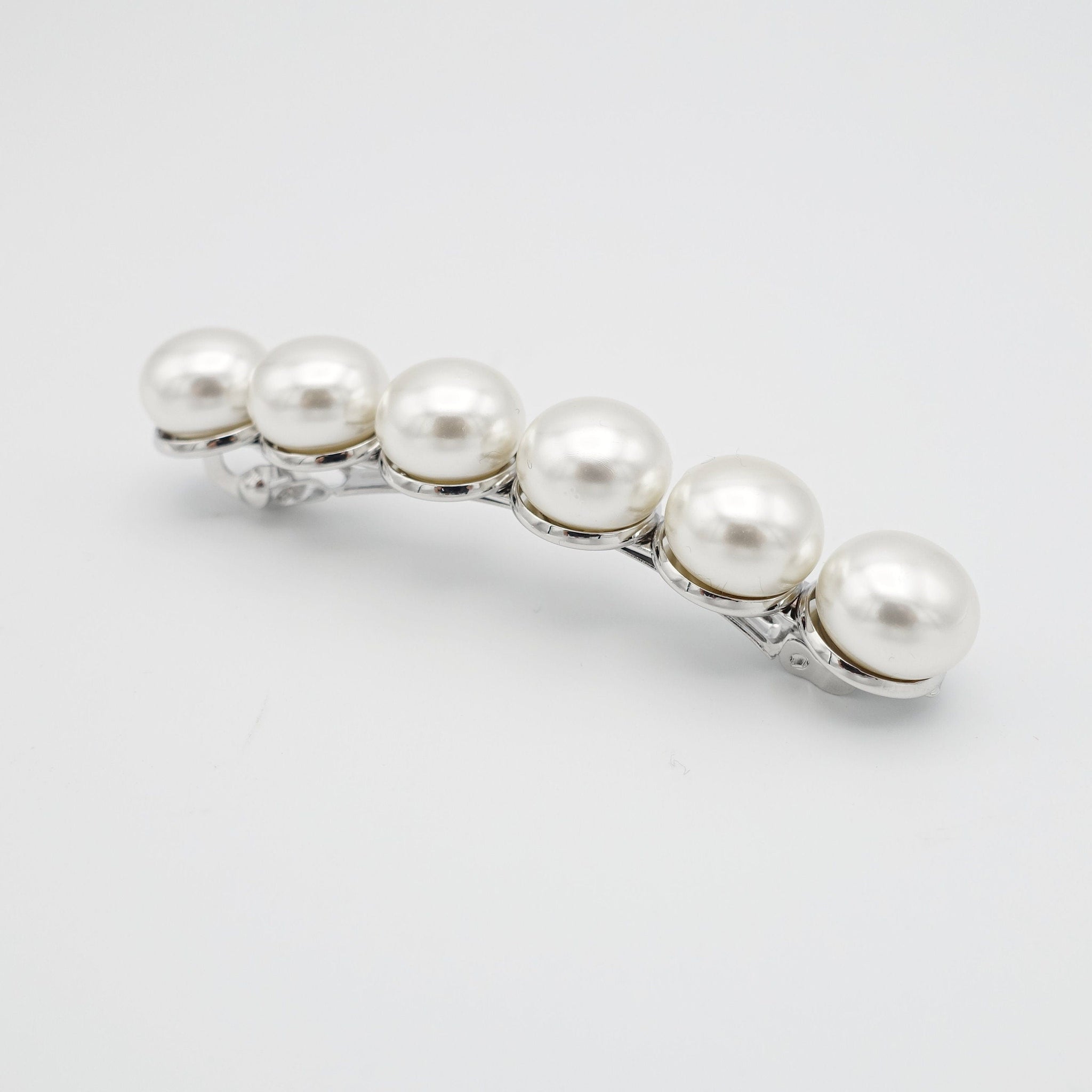 veryshine.com Barrette (Bow) donuts pearl embellished french barrette women hair accessory