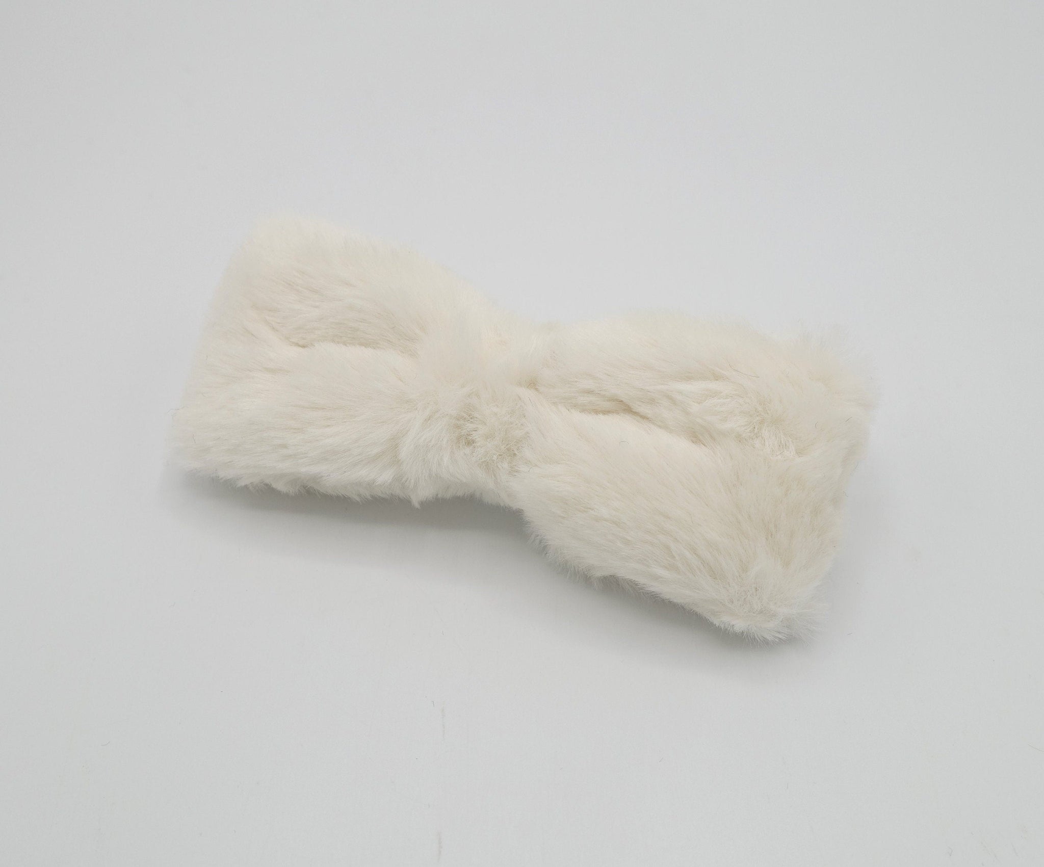 veryshine.com Barrette (Bow) fabric fur hair bow soft Winter hair accessory for women