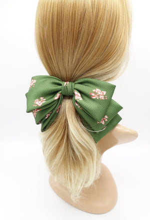 veryshine.com Barrette (Bow) floral satin hair bow