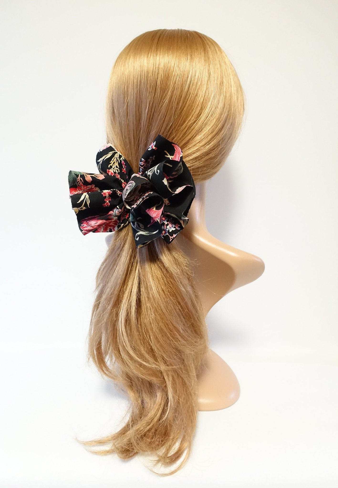 veryshine.com Barrette (Bow) flower plant print hair bow barrette volume up women hair bow clip hair accessories