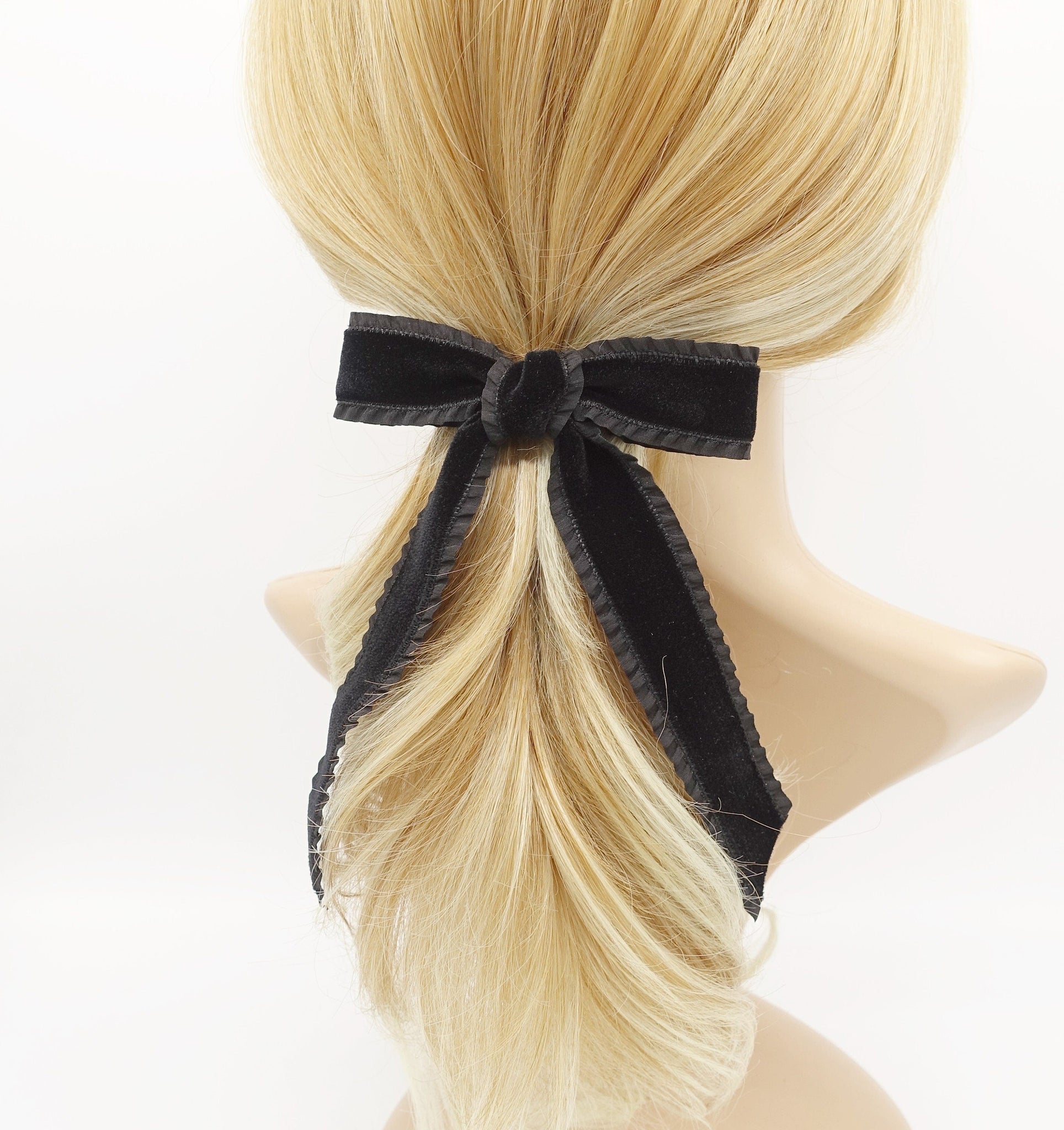 veryshine.com Barrette (Bow) frill velvet hair bow  VS-202101