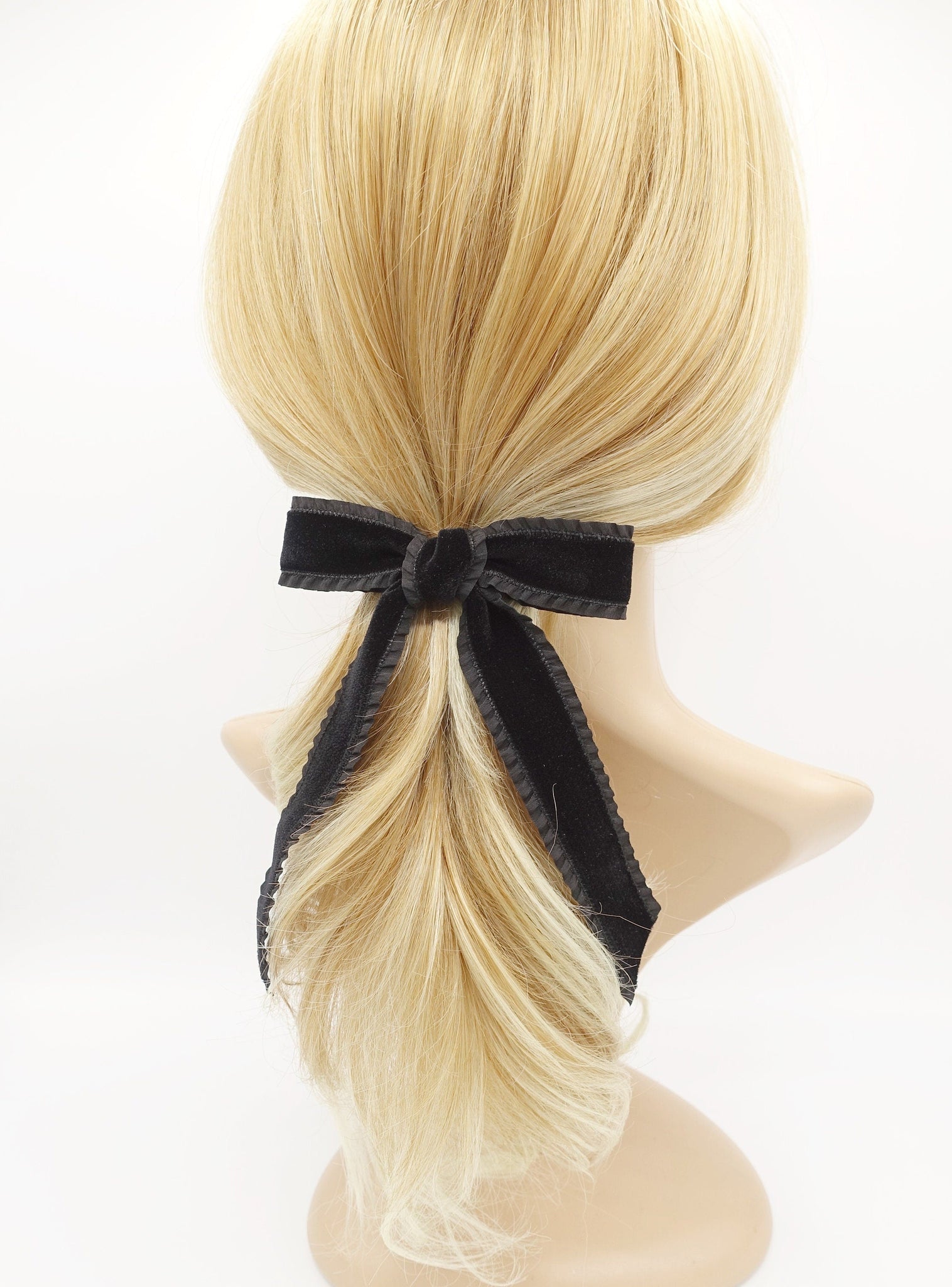 veryshine.com Barrette (Bow) frill velvet hair bow  VS-202101
