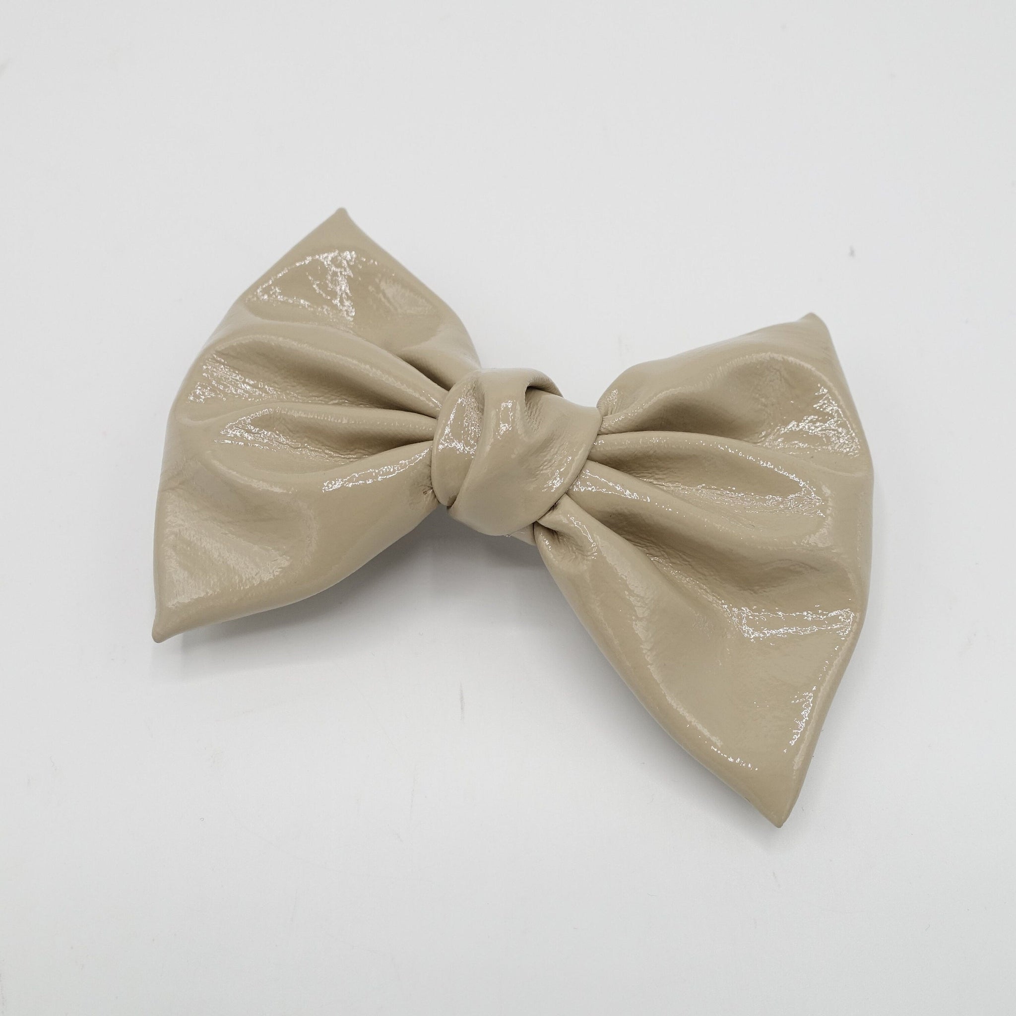 veryshine.com Barrette (Bow) glossy patent leather hair bow barrette casual hair accessory for women