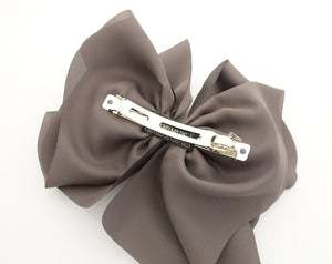 veryshine.com Barrette (Bow) glossy satin  butterfly hair bow barrette volume up layered women hair bow barrette hair accessory