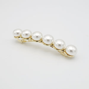 veryshine.com Barrette (Bow) Gold donuts pearl embellished french barrette women hair accessory