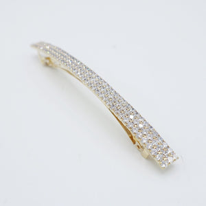 veryshine.com Barrette (Bow) Gold sparkly hair barrette cubic zirconia embellished french barrette women hair clip