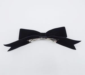 black velvet hair bow clip 