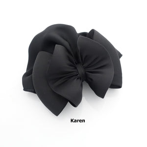 veryshine.com Barrette (Bow) Karen covered snood net professional hair bow french barrette