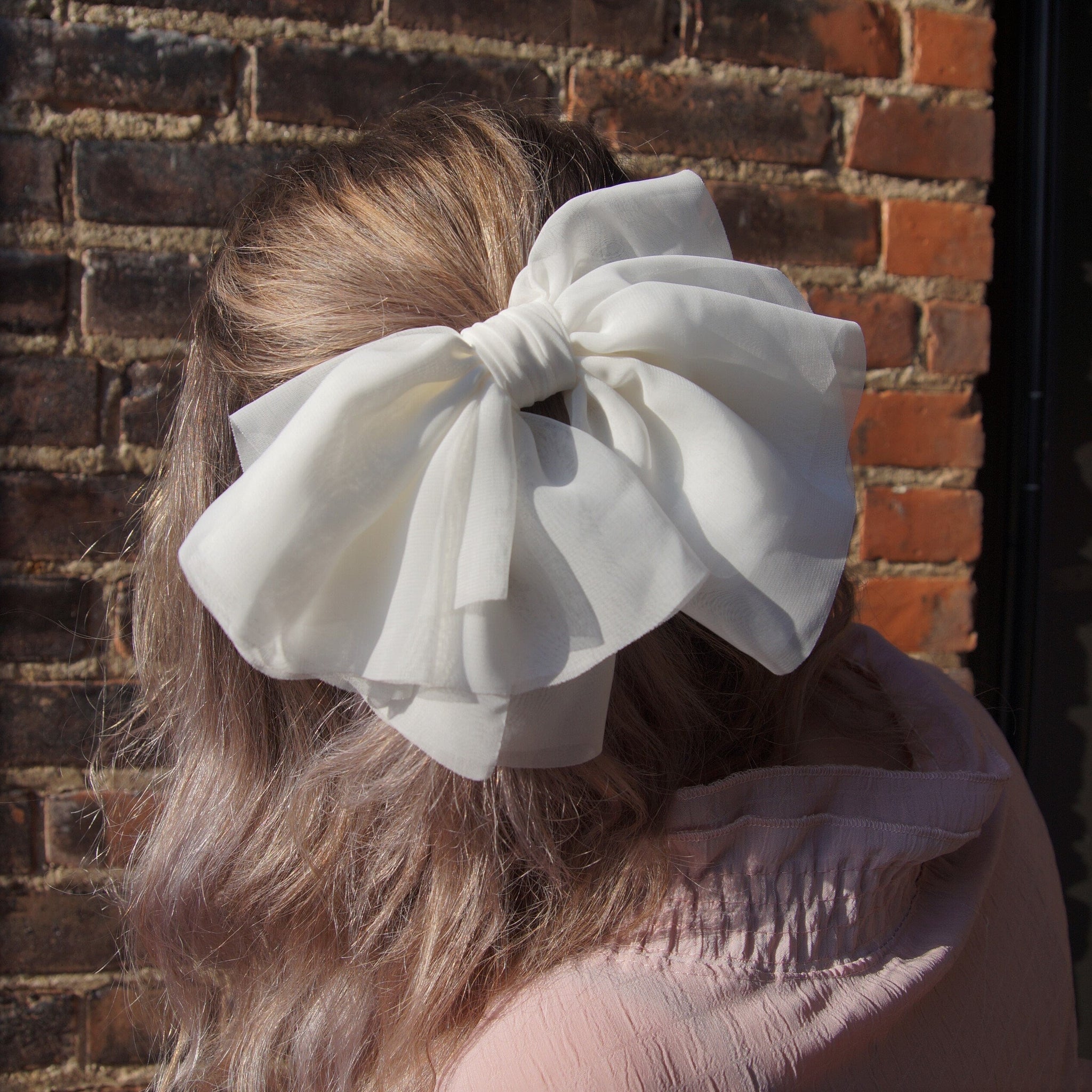 veryshine.com Barrette (Bow) large chiffon hair bow multi-layered hair bow for women