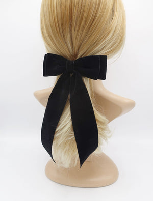 veryshine.com Barrette (Bow) layered Black velvet hair bow, Naomi hair bow, practical hair bow, must-have hair bow for women