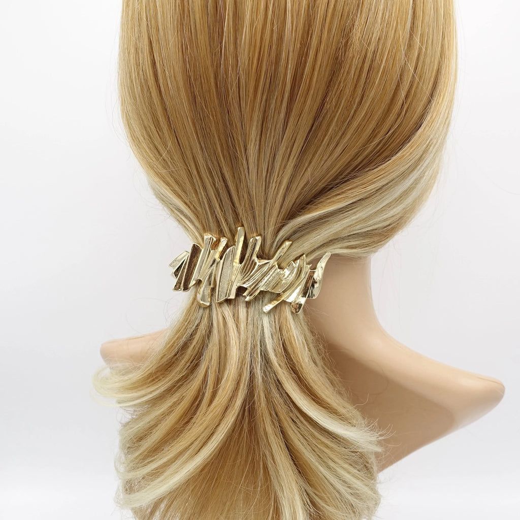 veryshine.com Barrette (Bow) metal hair barrette, order and disorder barrette, shiny hair barrette for women