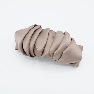 veryshine.com Barrette (Bow) Mocca satin stacked hair bow for women
