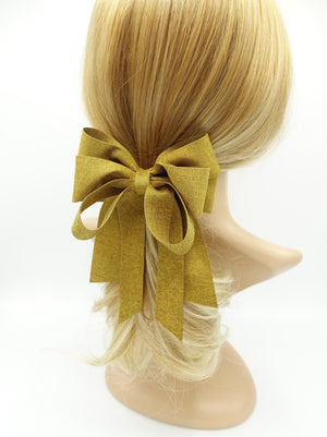 veryshine.com Barrette (Bow) Mustard herringbone multi wing hair bow hair accessory for women