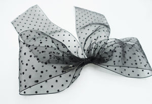 veryshine.com Barrette (Bow) organza dot hair bow solid giant stylish hair accessory for women