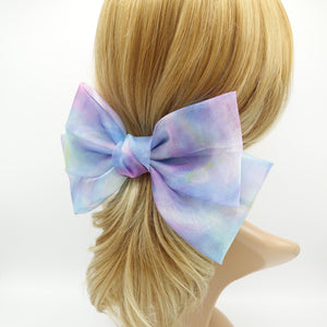 veryshine.com Barrette (Bow) organza galaxy big hair bow women hair accessory