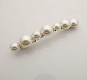 veryshine.com Barrette (Bow) Pearl only pearl rhinestone decorated french barrette elegant side hair clip women accessory