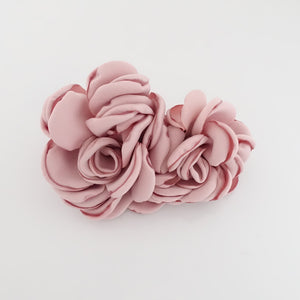 veryshine.com Barrette (Bow) Pink two wild rose flower decorated french hair barrette women hair accessory