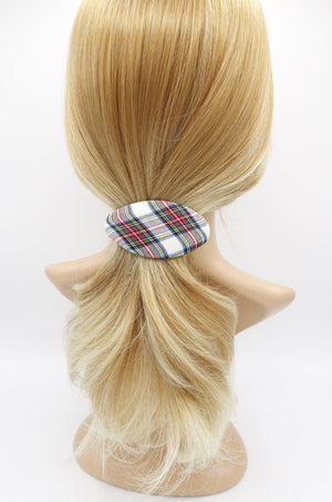 veryshine.com Barrette (Bow) plaid hair barrette, oval hair barrette, daily hair barrette for women