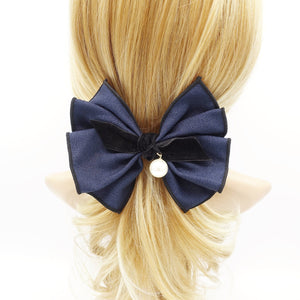 veryshine.com Barrette (Bow) pleated hair bow velvet strap knot interlocked edge Fall Winter for women