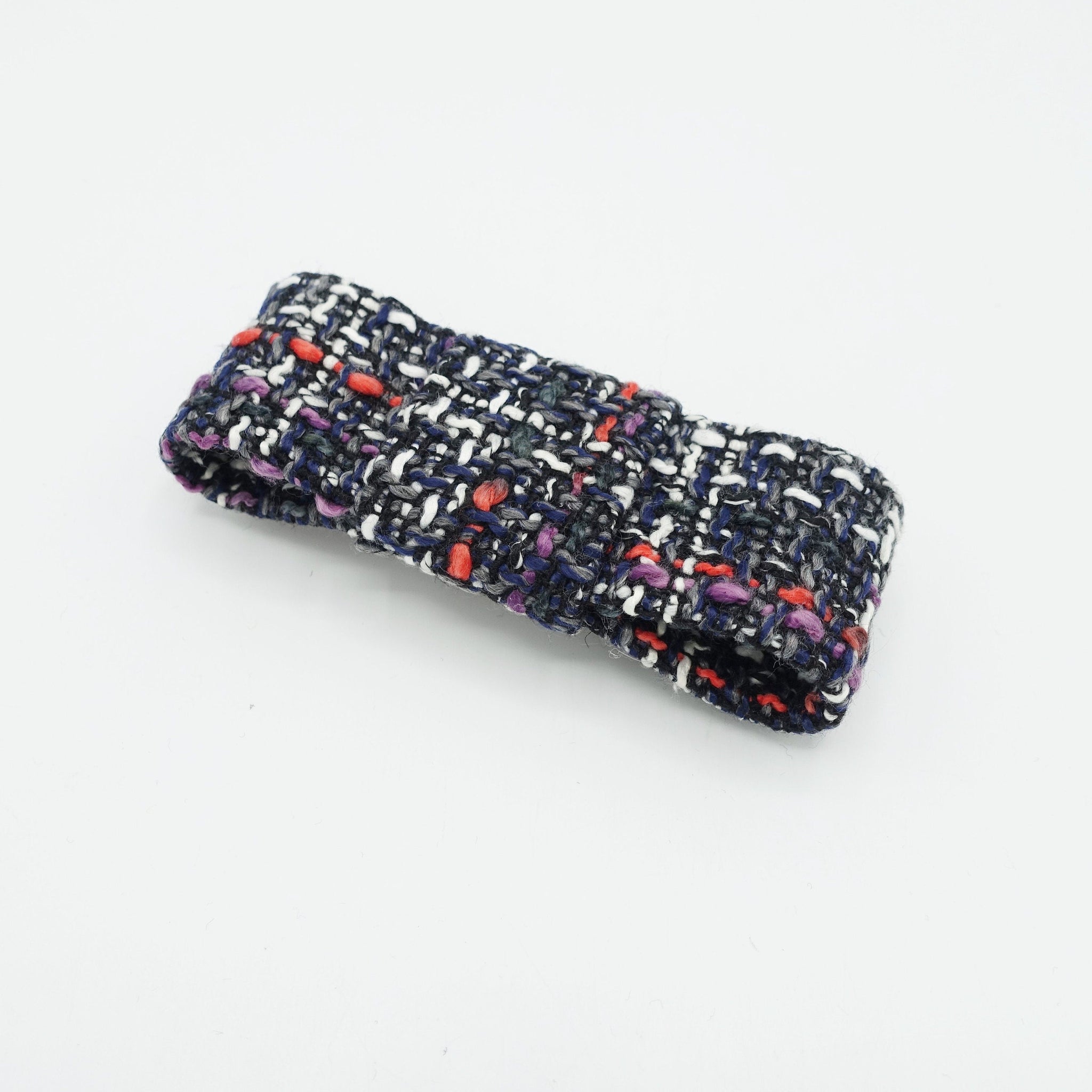 veryshine.com Barrette (Bow) Purple tweed hair bow flat style french barrette Autumn Winter hair accessory for women