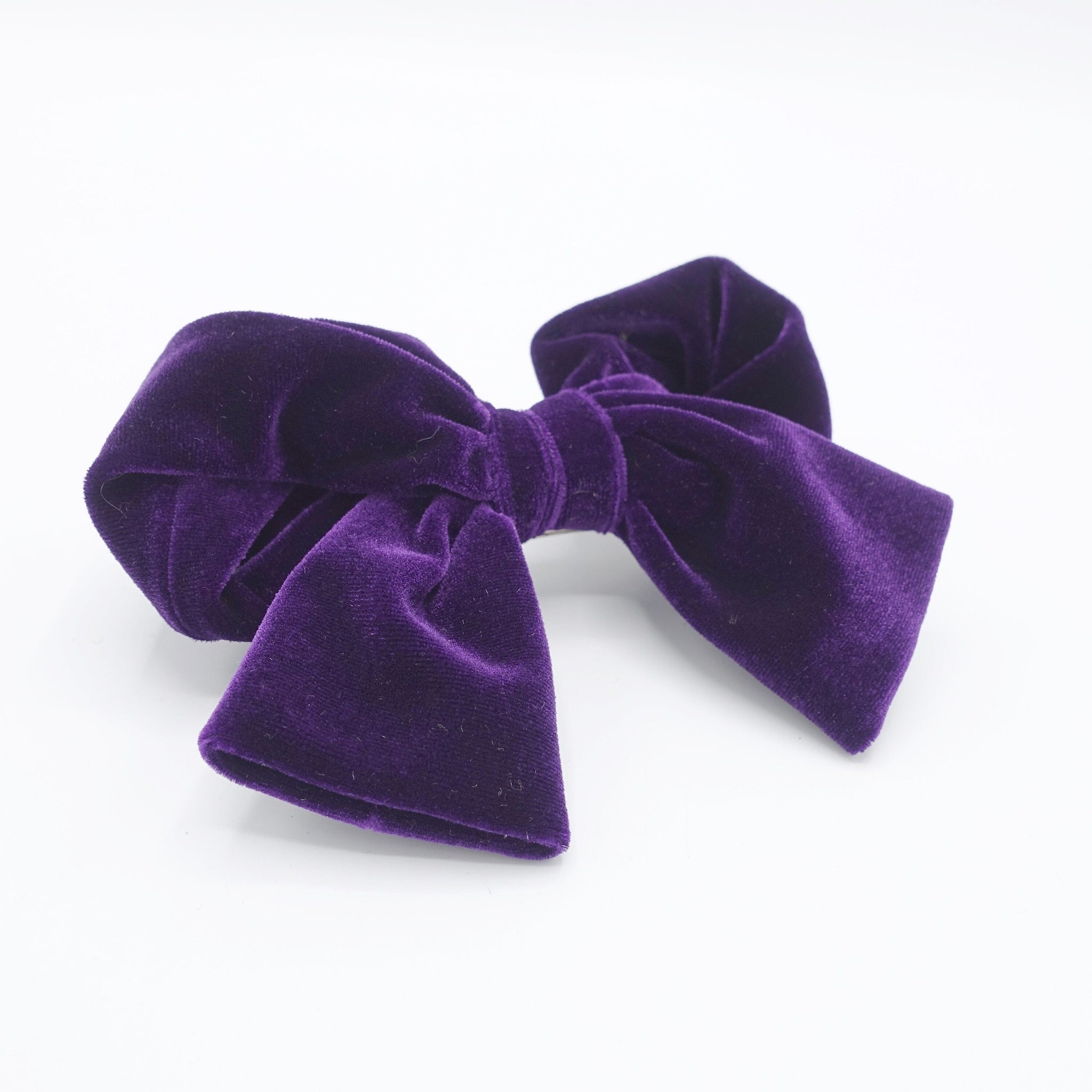 veryshine.com Barrette (Bow) Purple velvet wired bow hair accessory for women