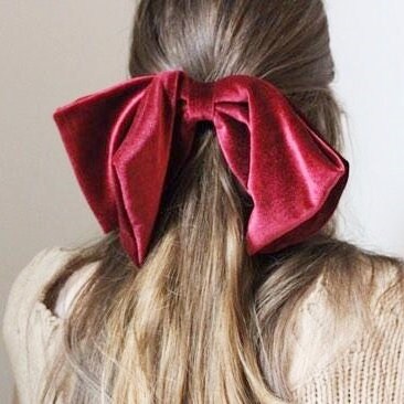 velvet hair bow for women 