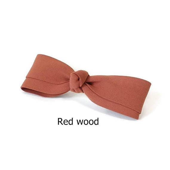 veryshine.com Barrette (Bow) Redwood Slim and straight Hair Bow French Barrettes Women Hair Accessories