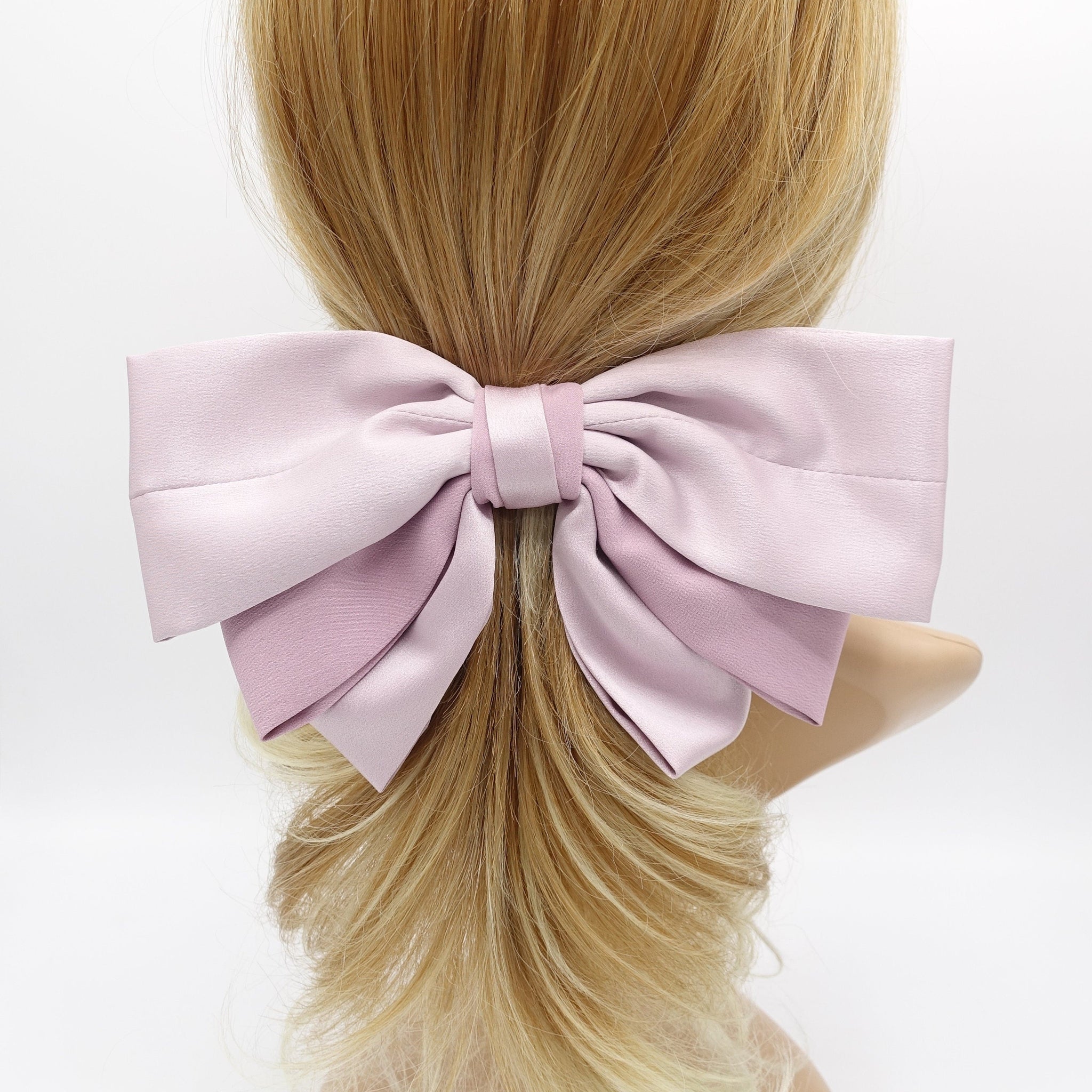 Pink Satin Hair Bow/barrette Hair Bow/hair Accesories 