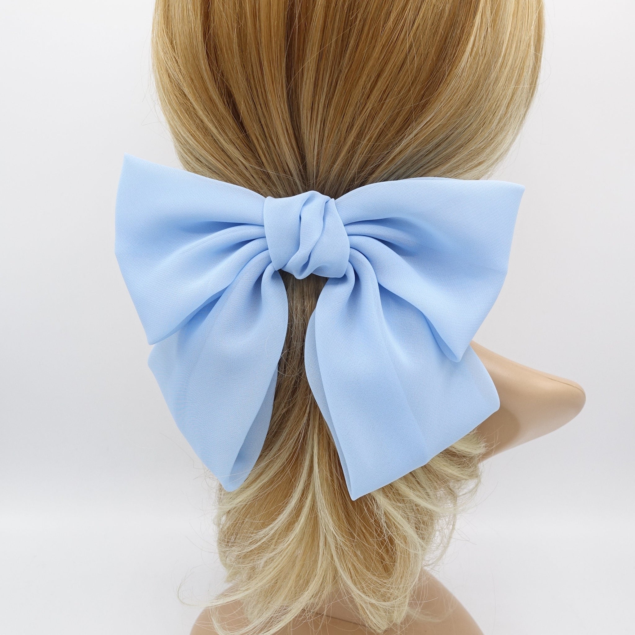 sky blue hair bow 